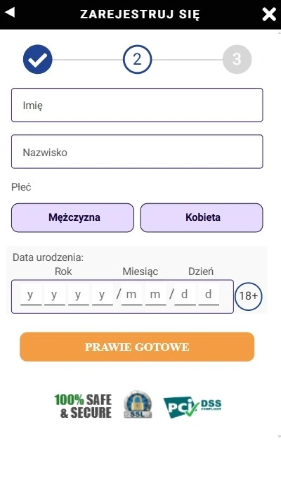 Uzupełnij dane osobowe