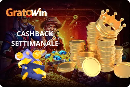 Cashback del casinò Gratowin settimanale