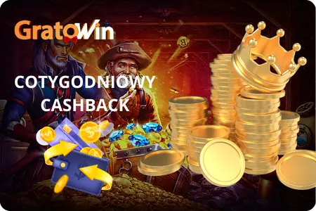 Zwrot gotówki w Gratowin Casino co tydzień